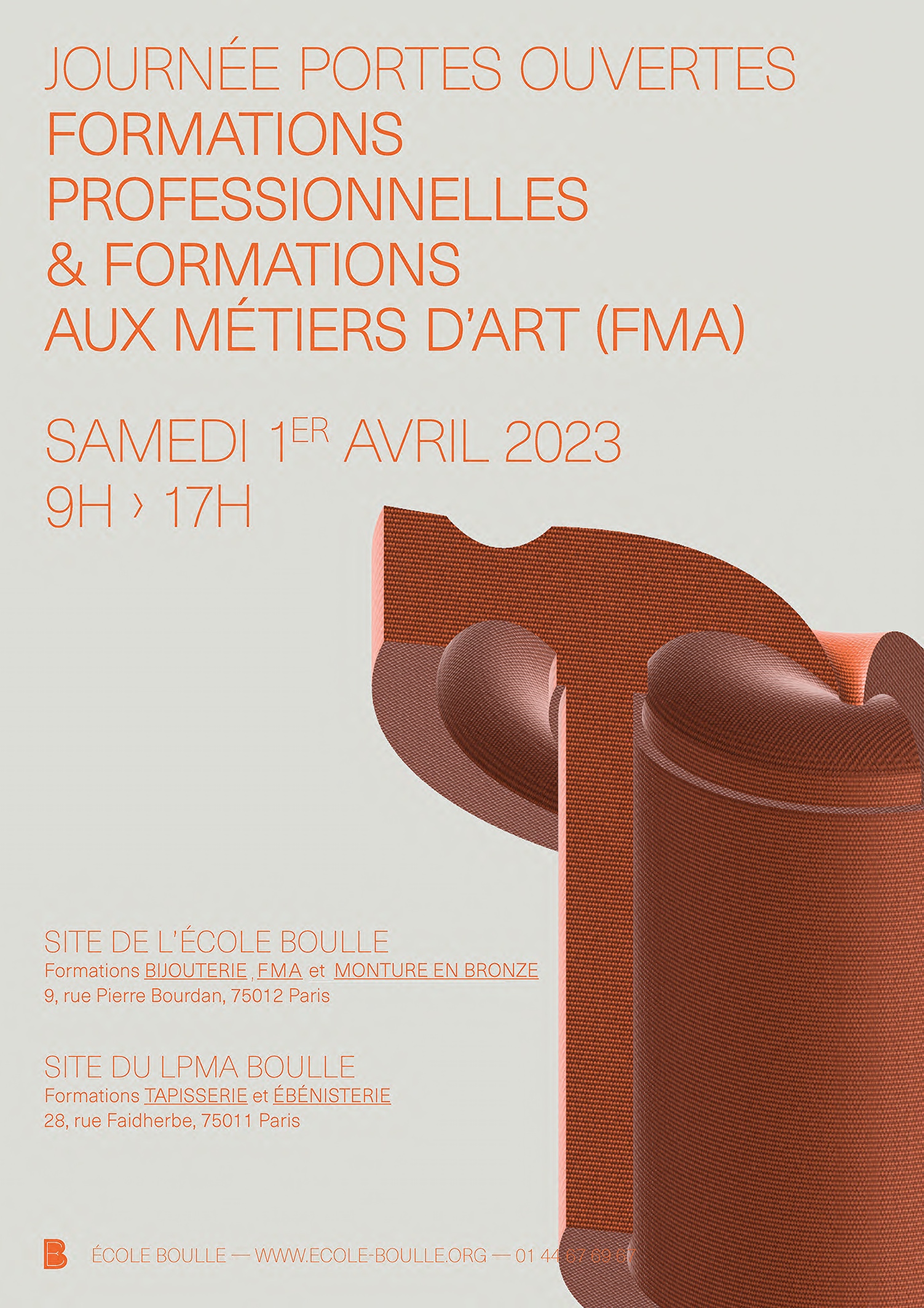 Lire la suite à propos de l’article Portes Ouvertes des Formations Professionnelles  et FMA (Formations aux Métiers d’Art) pré-bac en Métiers d’Art.